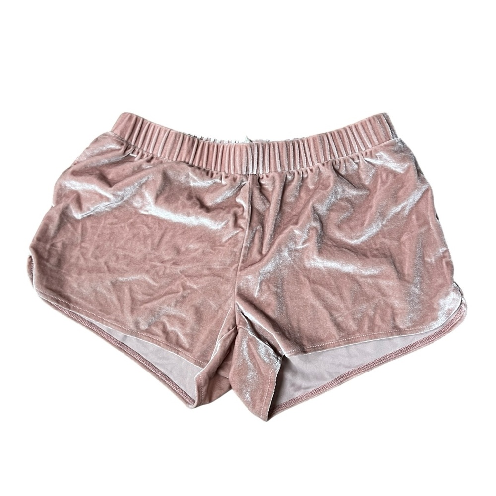 Madewell XS rose pink velvet lounge shorts